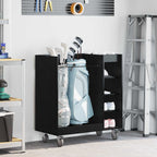 Armadio per Golf con ruota Rovere Nero 90 x 45 x 98 cm