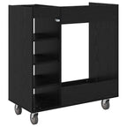 Armadio per Golf con ruota Rovere Nero 90 x 45 x 98 cm