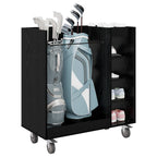 Armadio per Golf con ruota Rovere Nero 90 x 45 x 98 cm