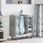 Armadio per Golf con ruota Grigio cemento 90 x 45 x 98 cm
