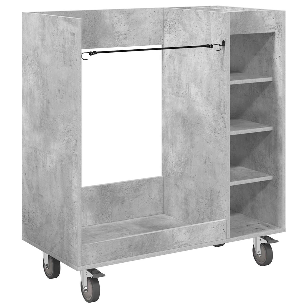 Armadio per Golf con ruota Grigio cemento 90 x 45 x 98 cm