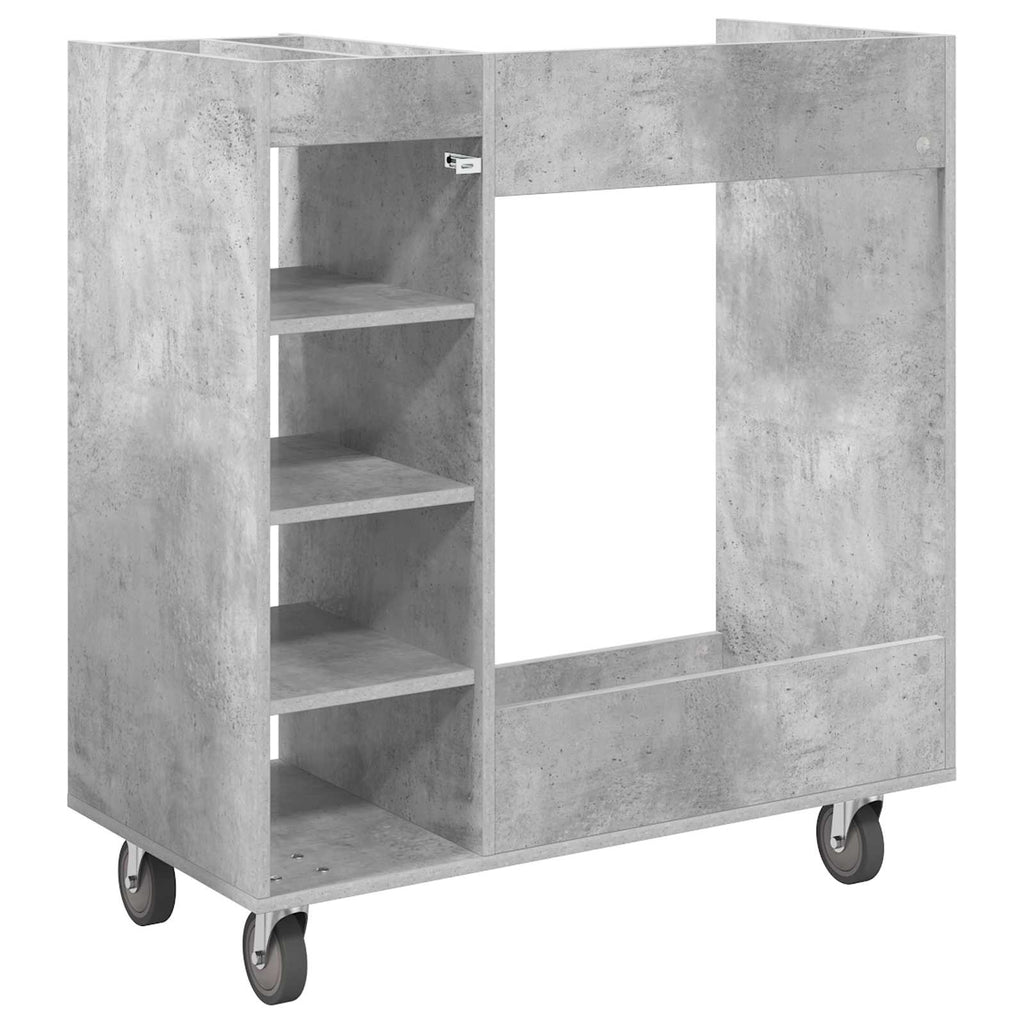 Armadio per Golf con ruota Grigio cemento 90 x 45 x 98 cm