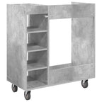 Armadio per Golf con ruota Grigio cemento 90 x 45 x 98 cm