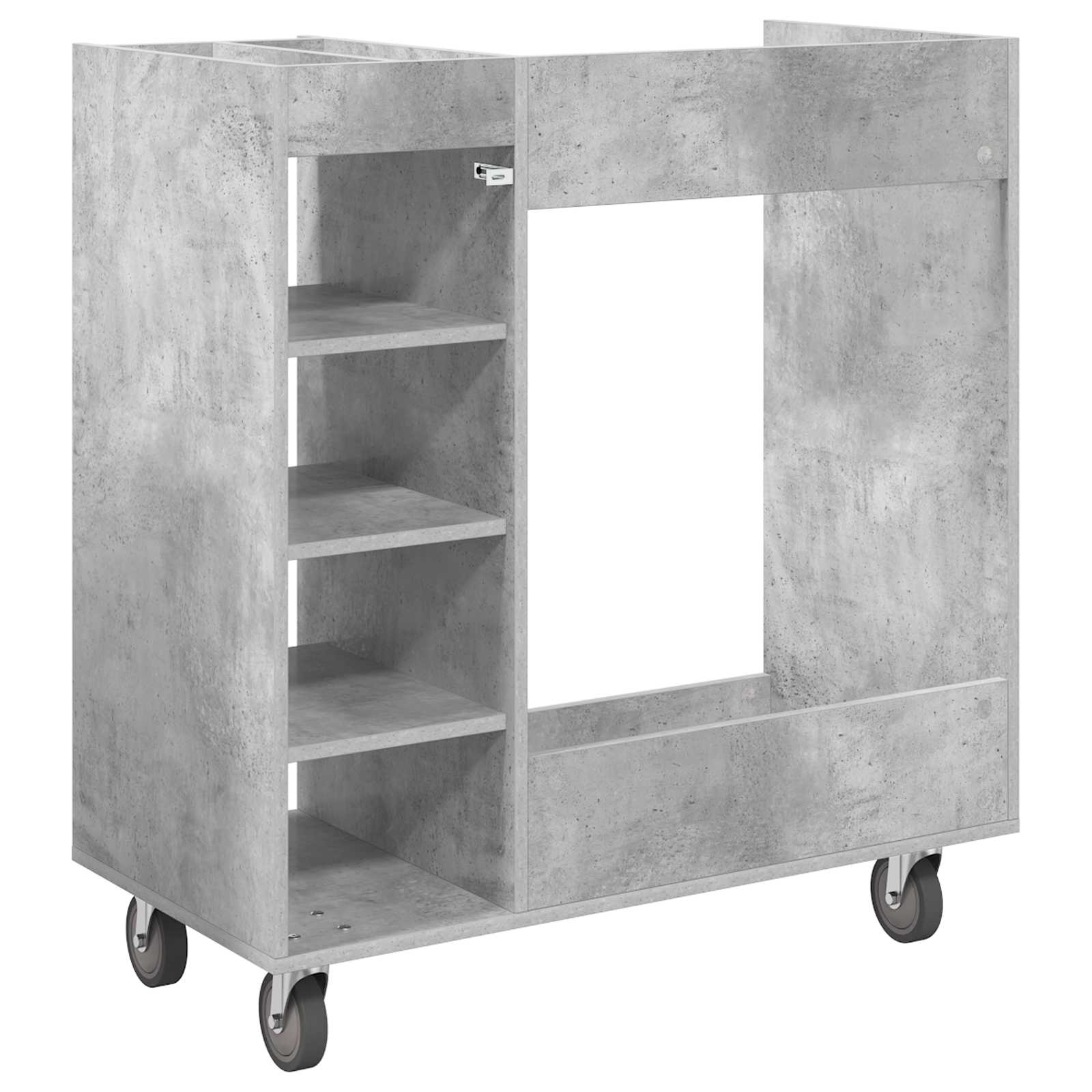 Armadio per Golf con ruota Grigio cemento 90 x 45 x 98 cm