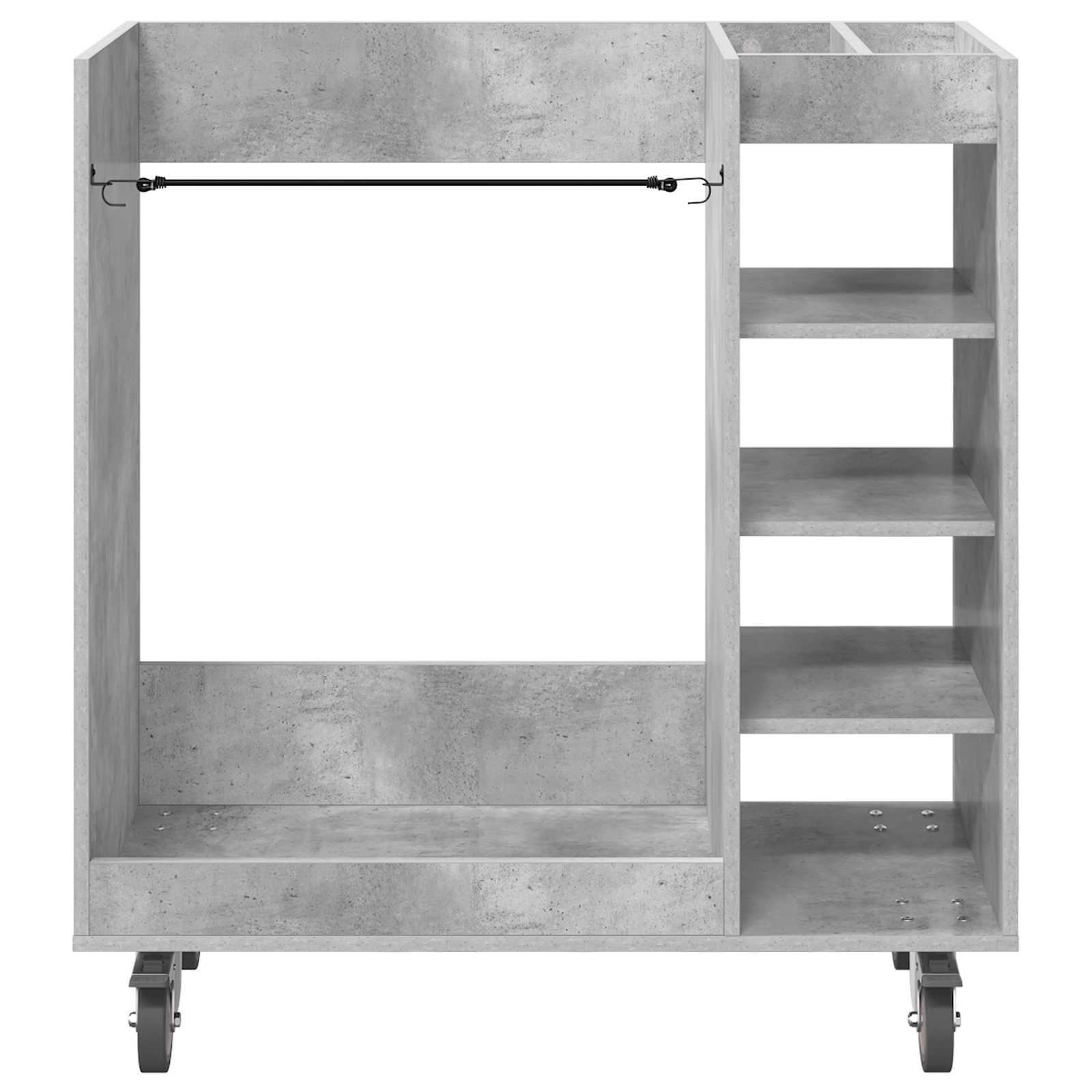 Armadio per Golf con ruota Grigio cemento 90 x 45 x 98 cm
