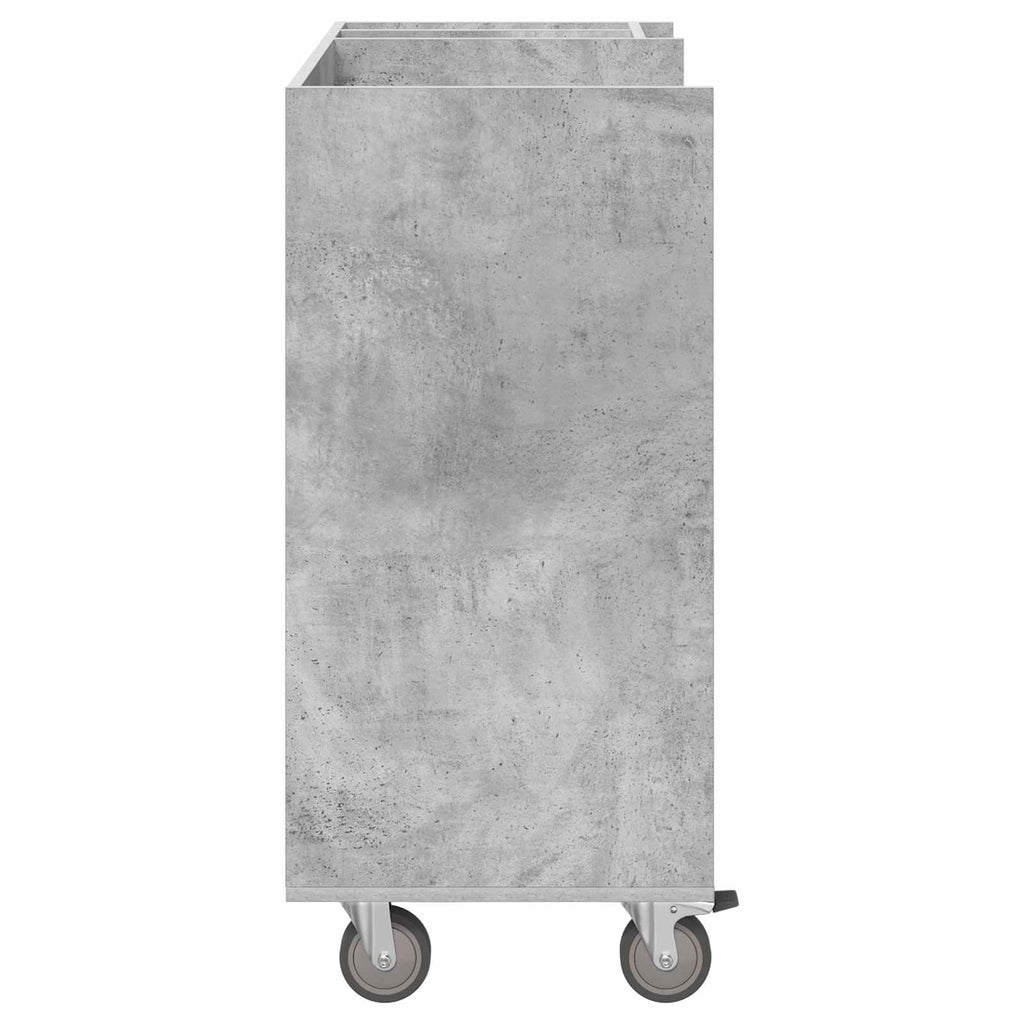 Armadio per Golf con ruota Grigio cemento 90 x 45 x 98 cm