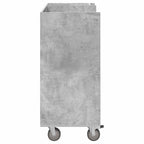 Armadio per Golf con ruota Grigio cemento 90 x 45 x 98 cm