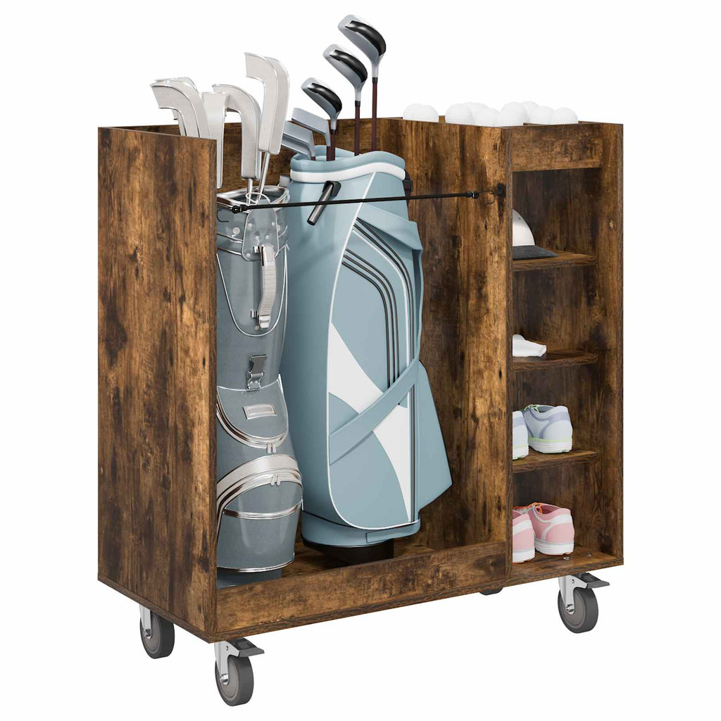 Armadio per Golf con ruota Rovere fumé 90 x 45 x 98 cm