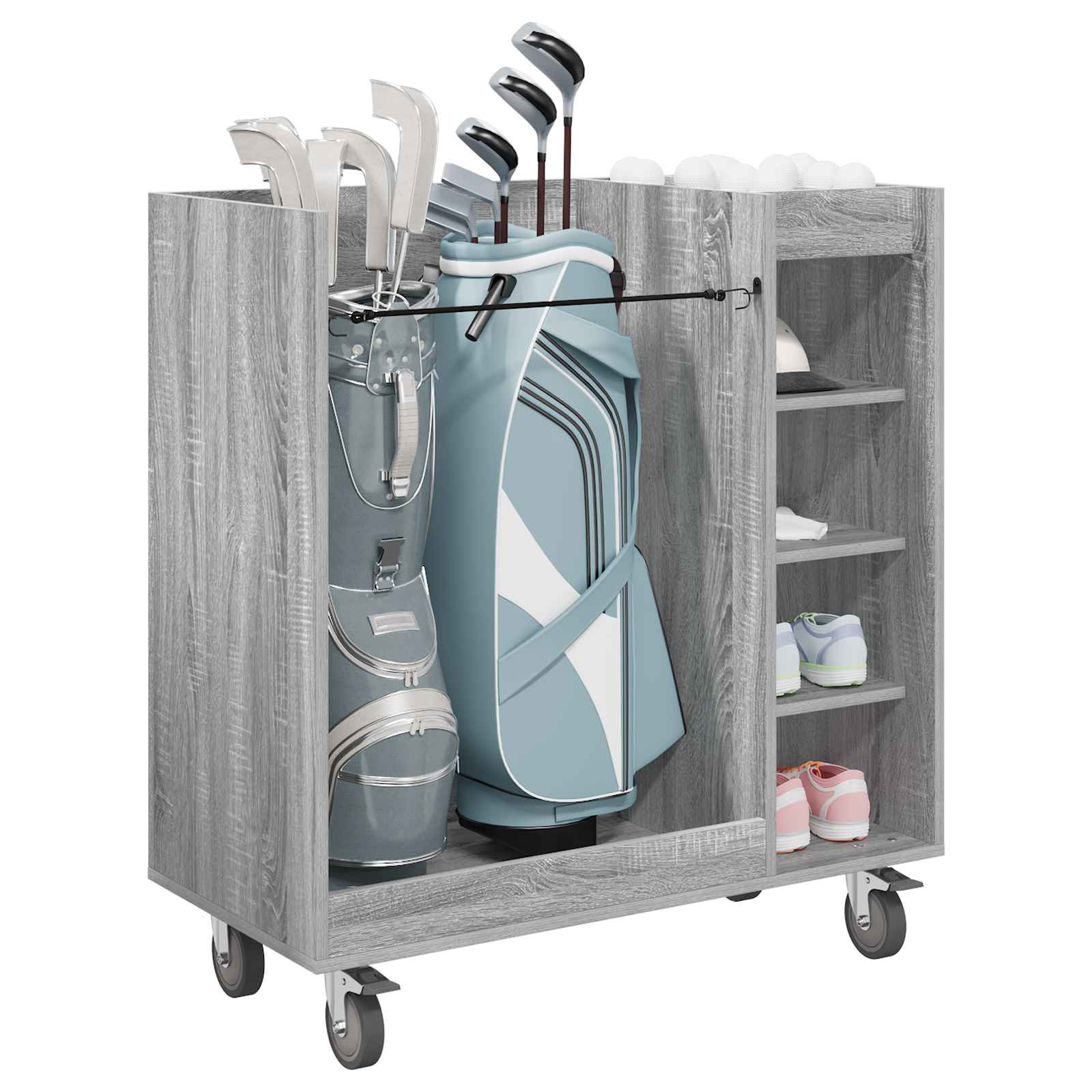 Armadio per Golf con ruota Grigio Sonoma 90 x 45 x 98 cm