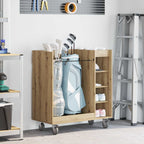 Armadio per Golf con ruota Rovere artigianale 90 x 45 x 98 cm