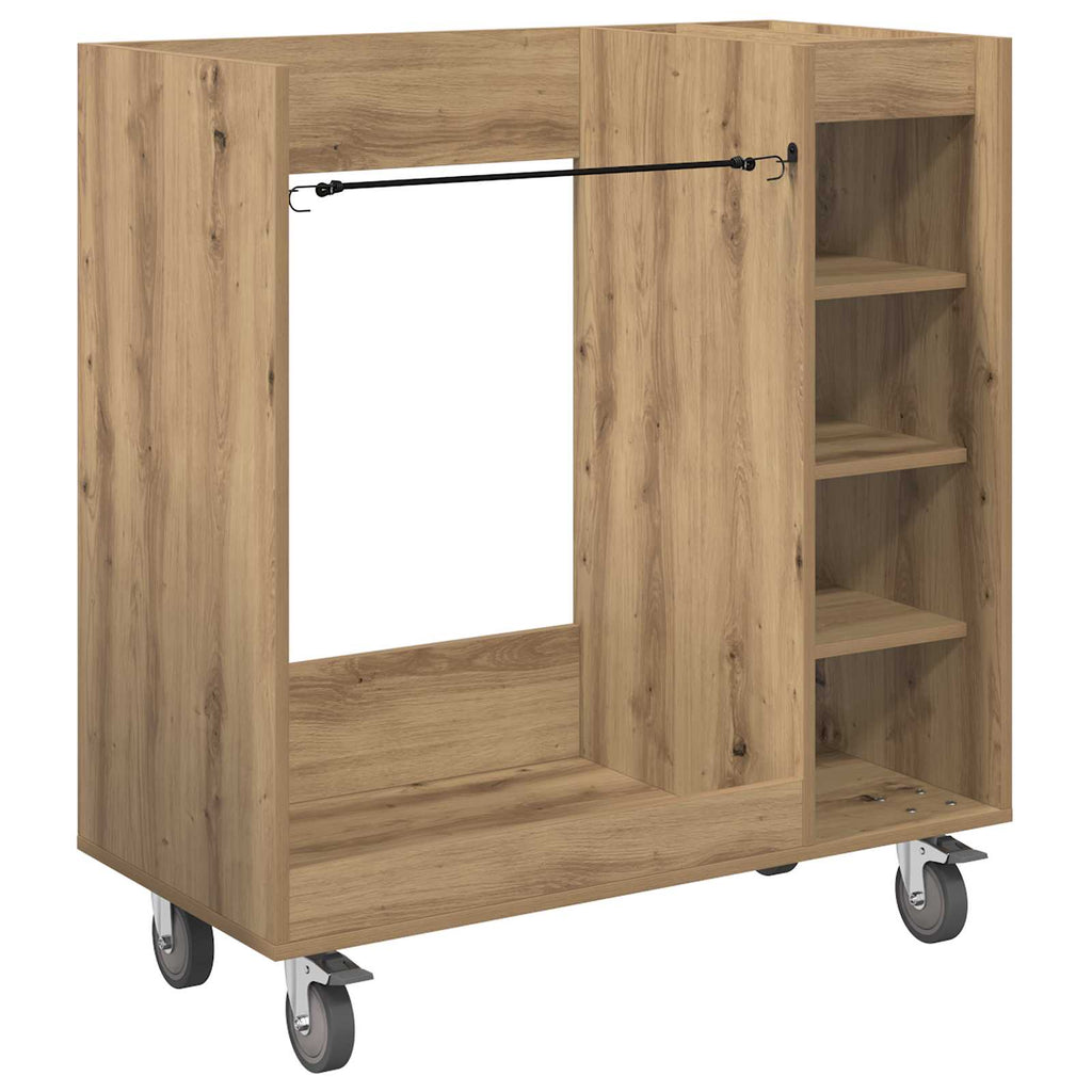 Armadio per Golf con ruota Rovere artigianale 90 x 45 x 98 cm