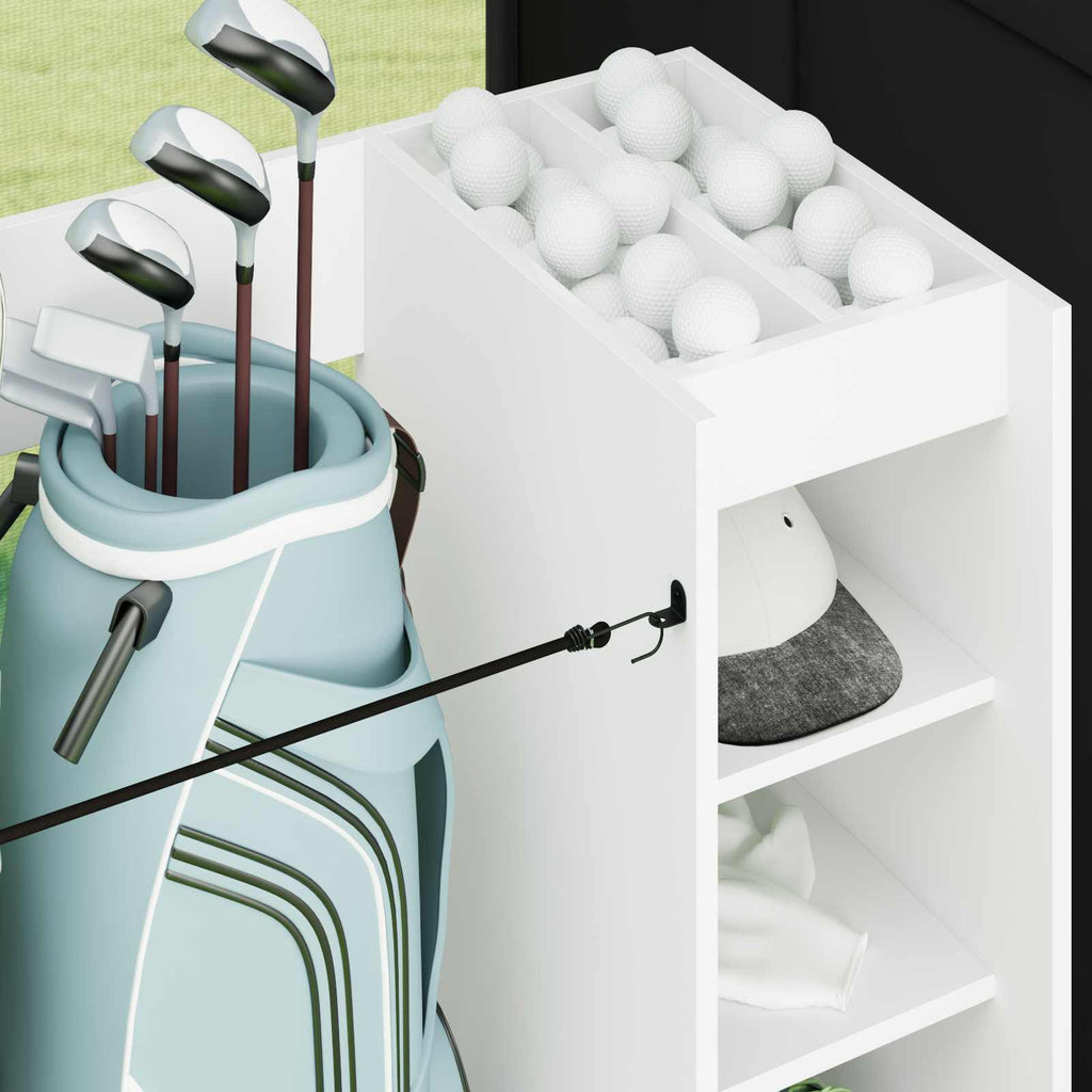 Armadio per Golf con ruota Tinta unita Bianco 120 x 45 x 98 cm