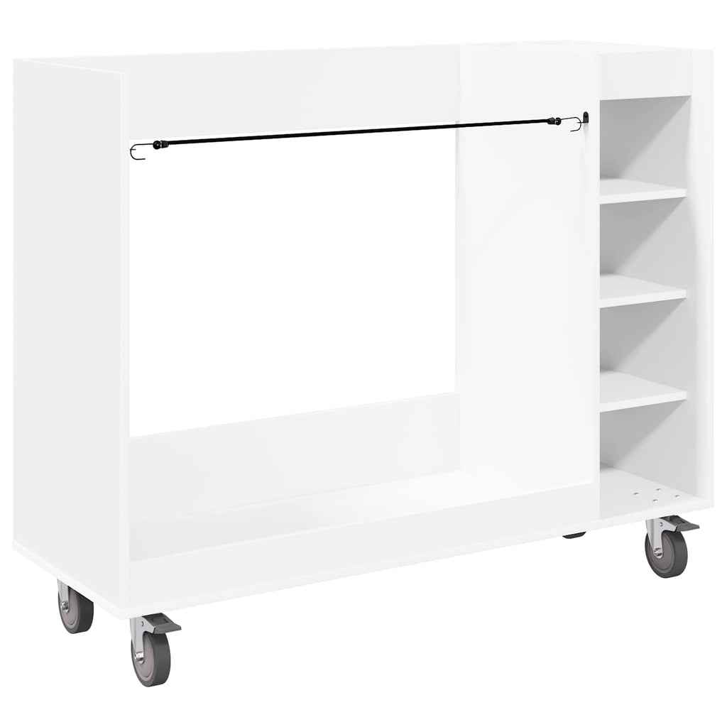 Armadio per Golf con ruota Tinta unita Bianco 120 x 45 x 98 cm