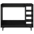 Armadio per Golf con ruota Rovere Nero 120 x 45 x 98 cm