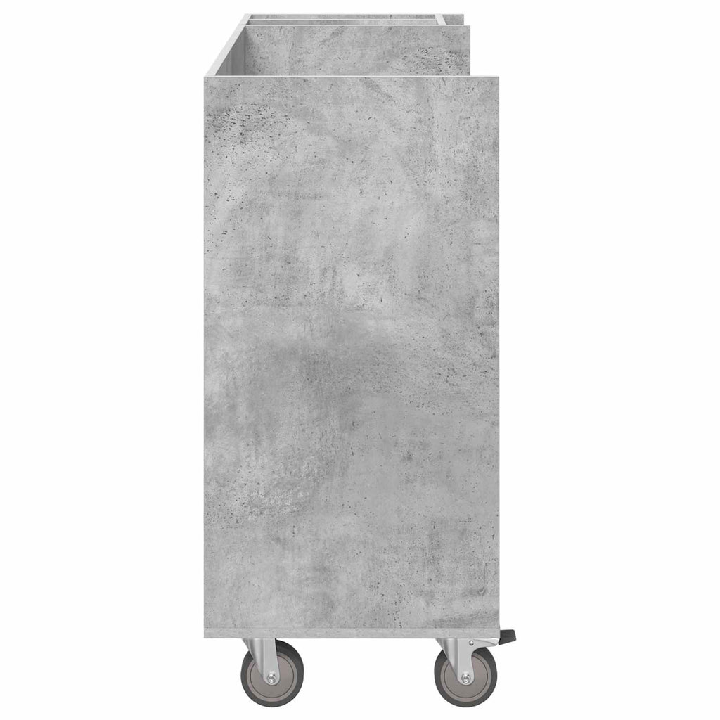 Armadio per Golf con ruota Grigio cemento 120 x 45 x 98 cm