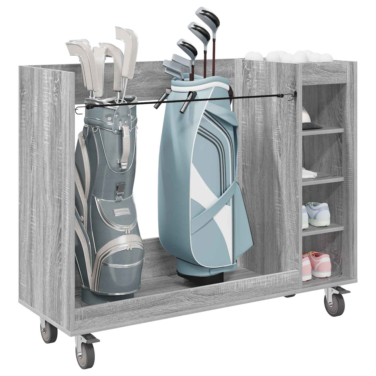 Armadio per Golf con ruota Grigio Sonoma 120 x 45 x 98 cm