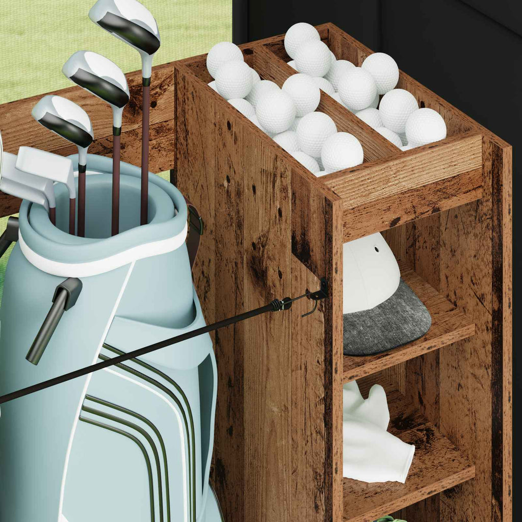 Armadio per Golf con ruota Legno vecchio 120 x 45 x 98 cm