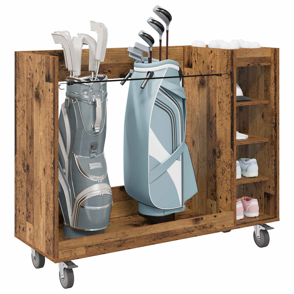 Armadio per Golf con ruota Legno vecchio 120 x 45 x 98 cm
