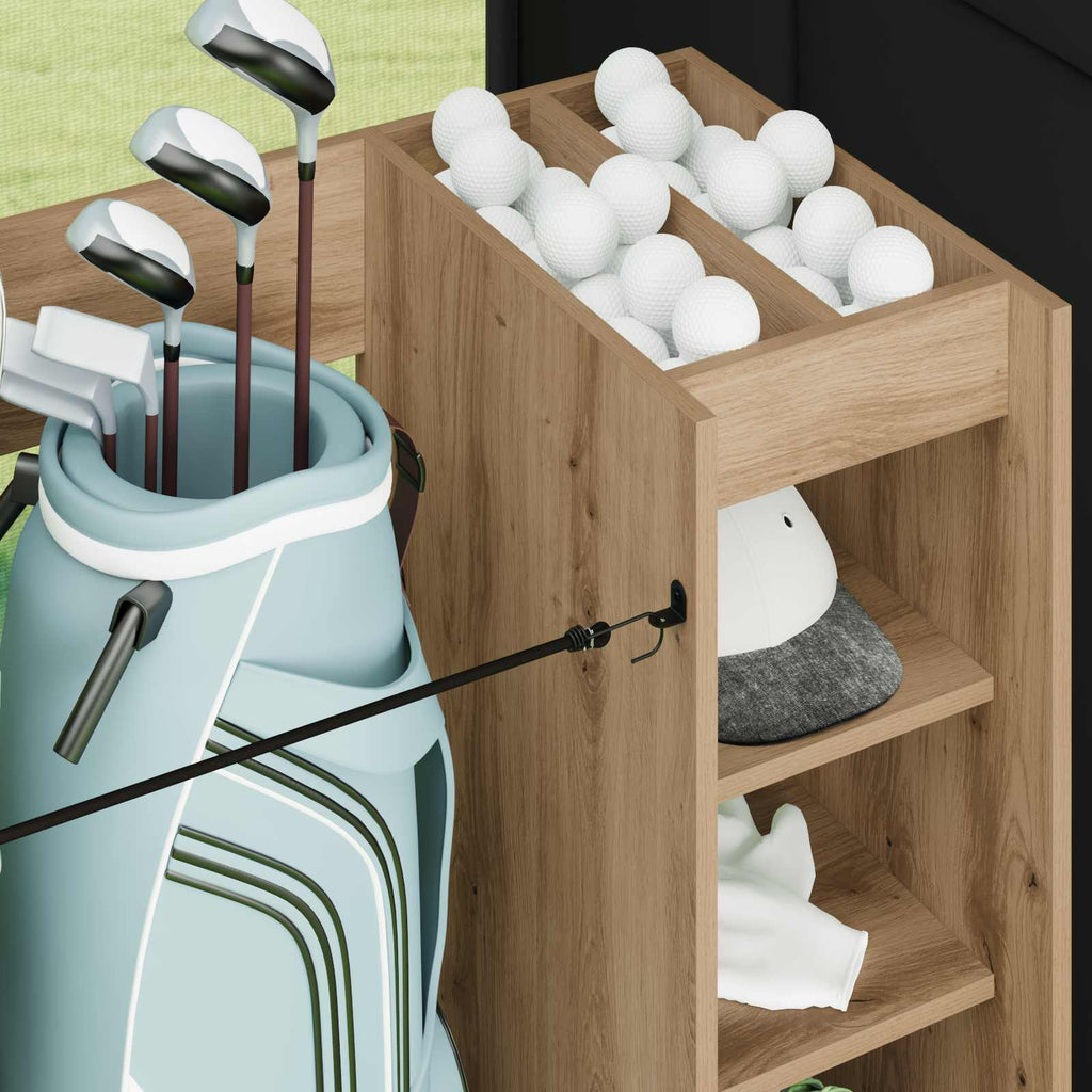 Armadio per Golf con ruota Rovere artigianale 120 x 45 x 98 cm