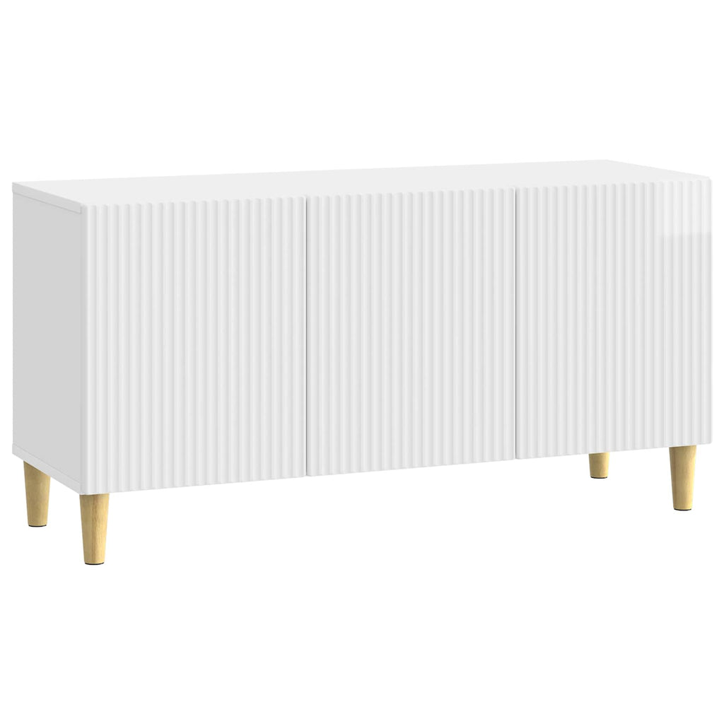 Mobile TV Bianco Lucido 99 x 34,5 x 50 cm Legno ingegnerizzato
