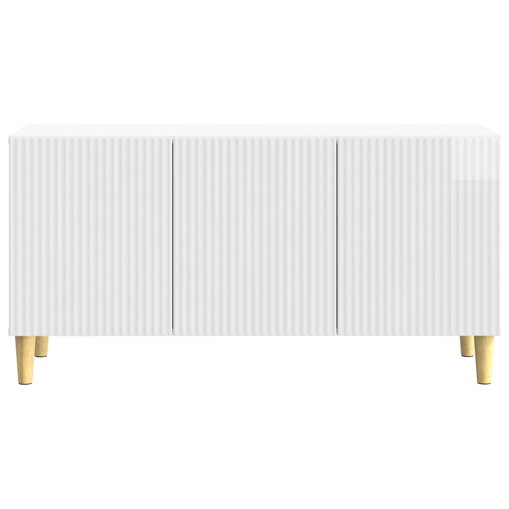 Mobile TV Bianco Lucido 99 x 34,5 x 50 cm Legno ingegnerizzato