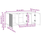 Mobile TV Bianco Lucido 99 x 34,5 x 50 cm Legno ingegnerizzato