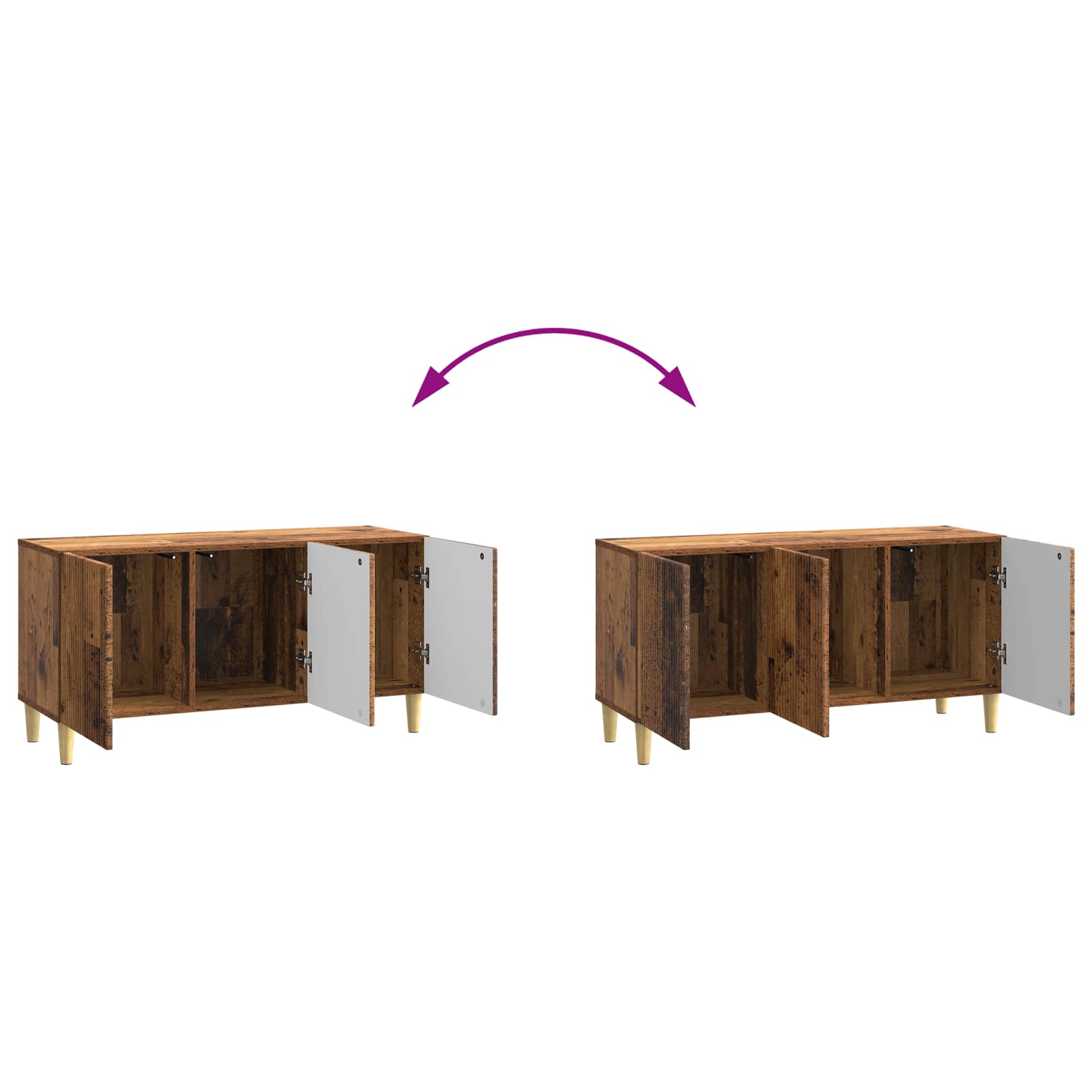 Mobile TV Legno antico 99 x 34,5 x 50 cm Legno ingegnerizzato