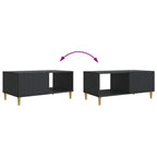 Tavolino da salotto Nero 90 x 50 x 40 cm Legno ingegnerizzato