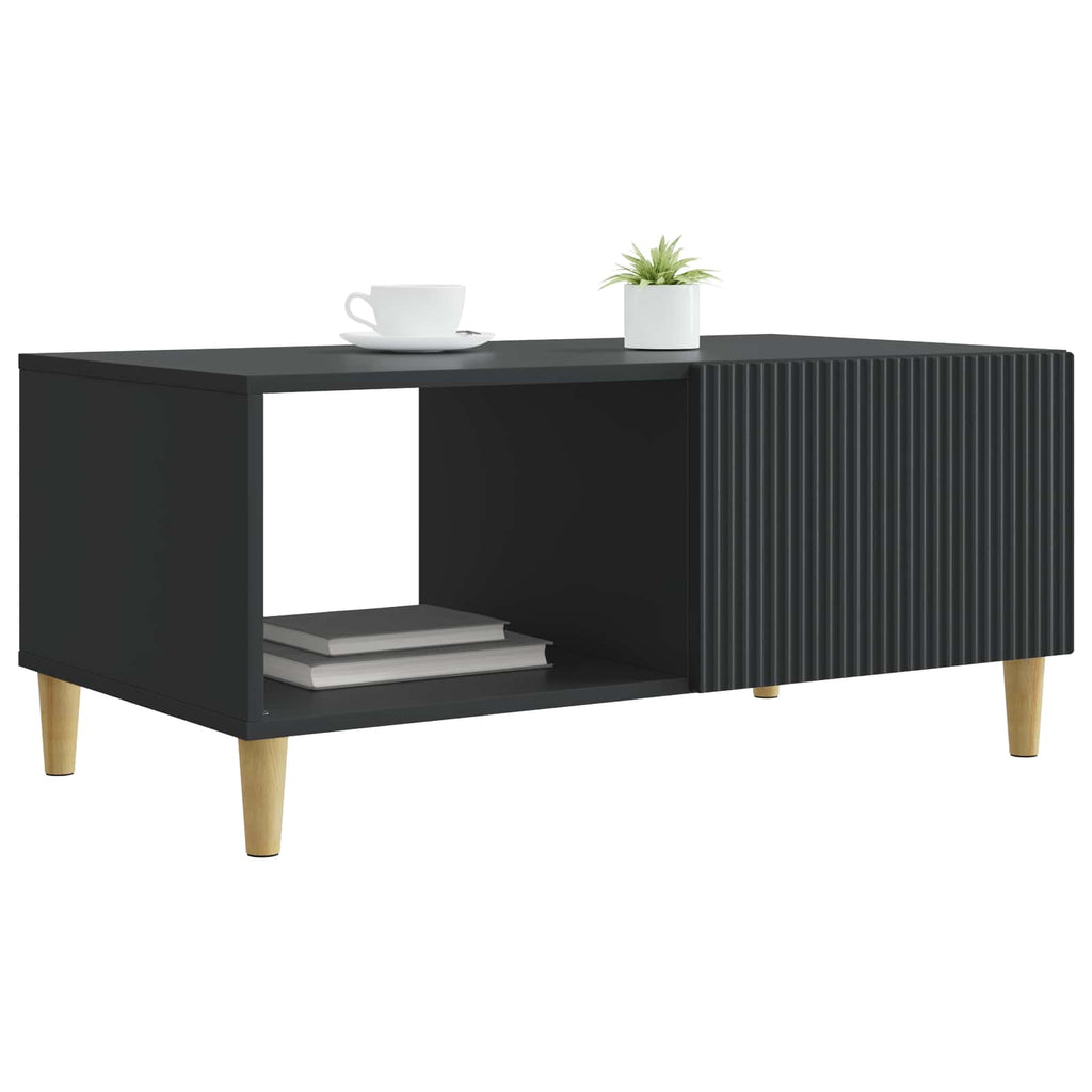 Tavolino da salotto Nero 90 x 50 x 40 cm Legno ingegnerizzato