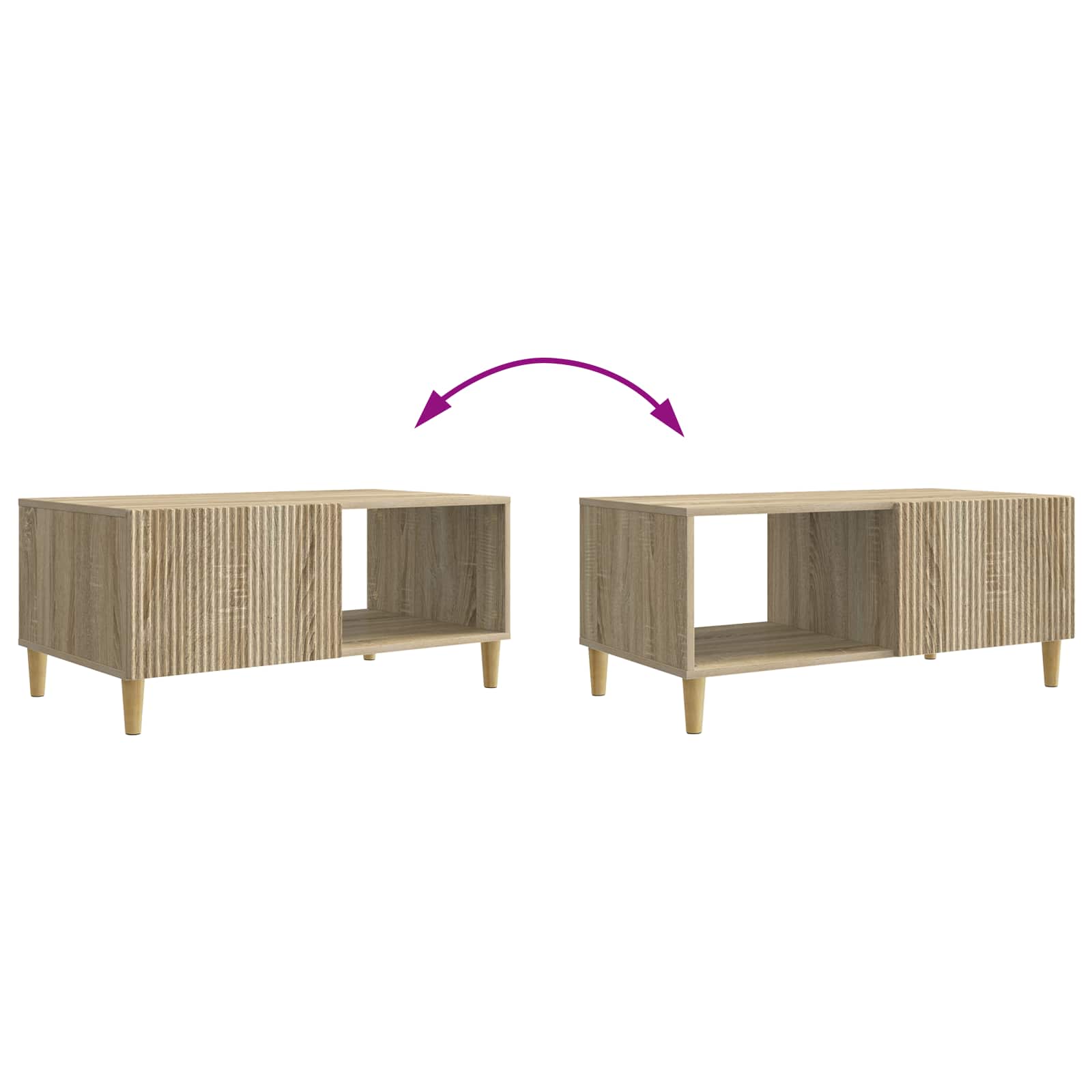 Tavolino da salotto Rovere Sonoma 90 x 50 x 40 cm