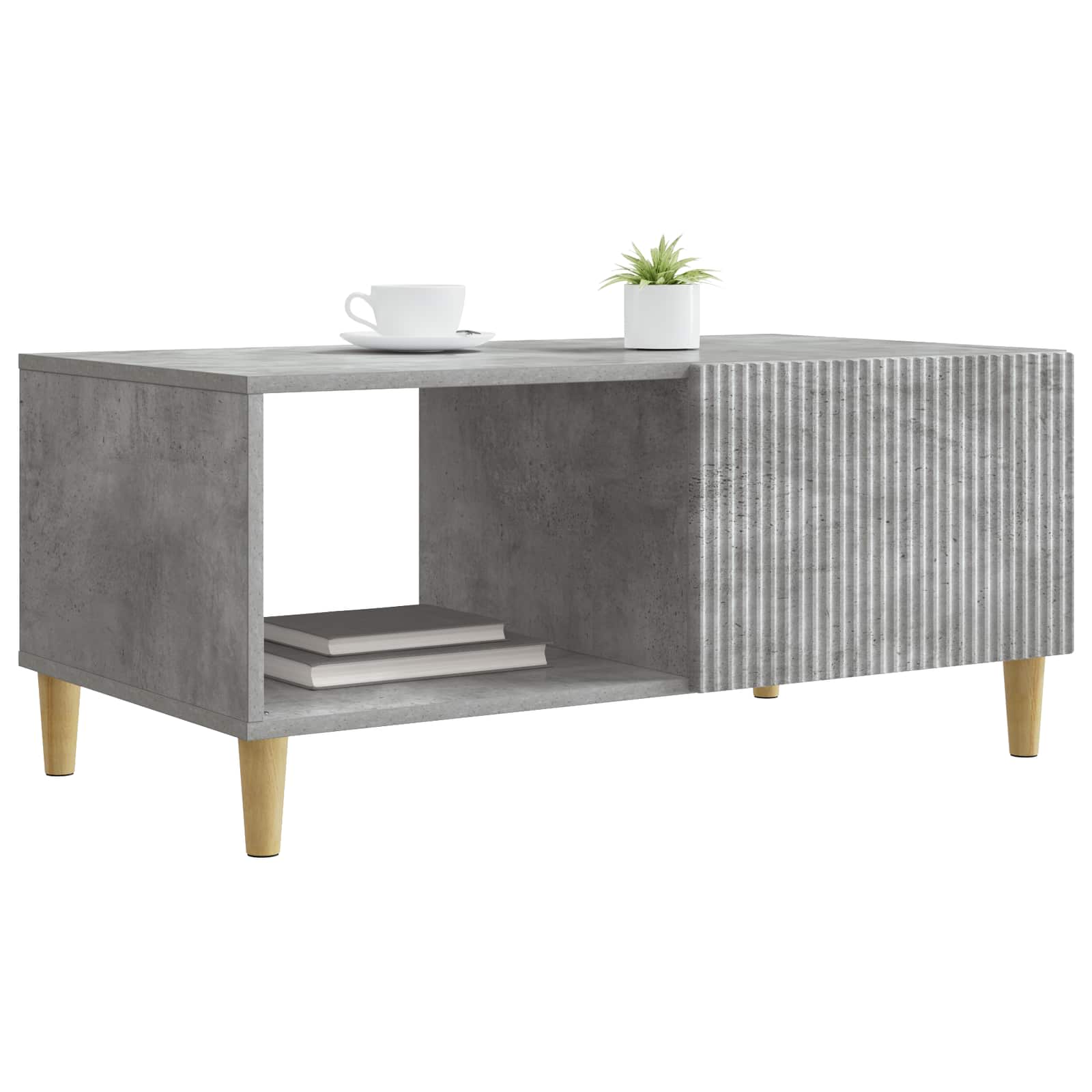 Tavolino da salotto Grigio Cemento 90 x 50 x 40 cm