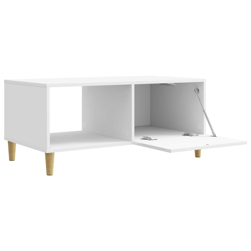 Tavolino da salotto Bianco Lucido 90 x 50 x 40 cm