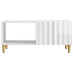 Tavolino da salotto Bianco Lucido 90 x 50 x 40 cm