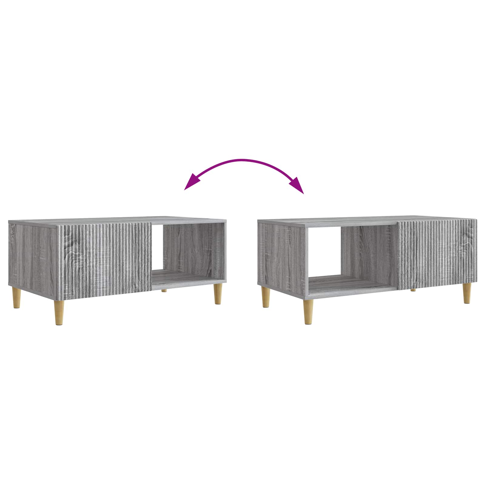 Tavolino da salotto Grigio Sonoma 90 x 50 x 40 cm
