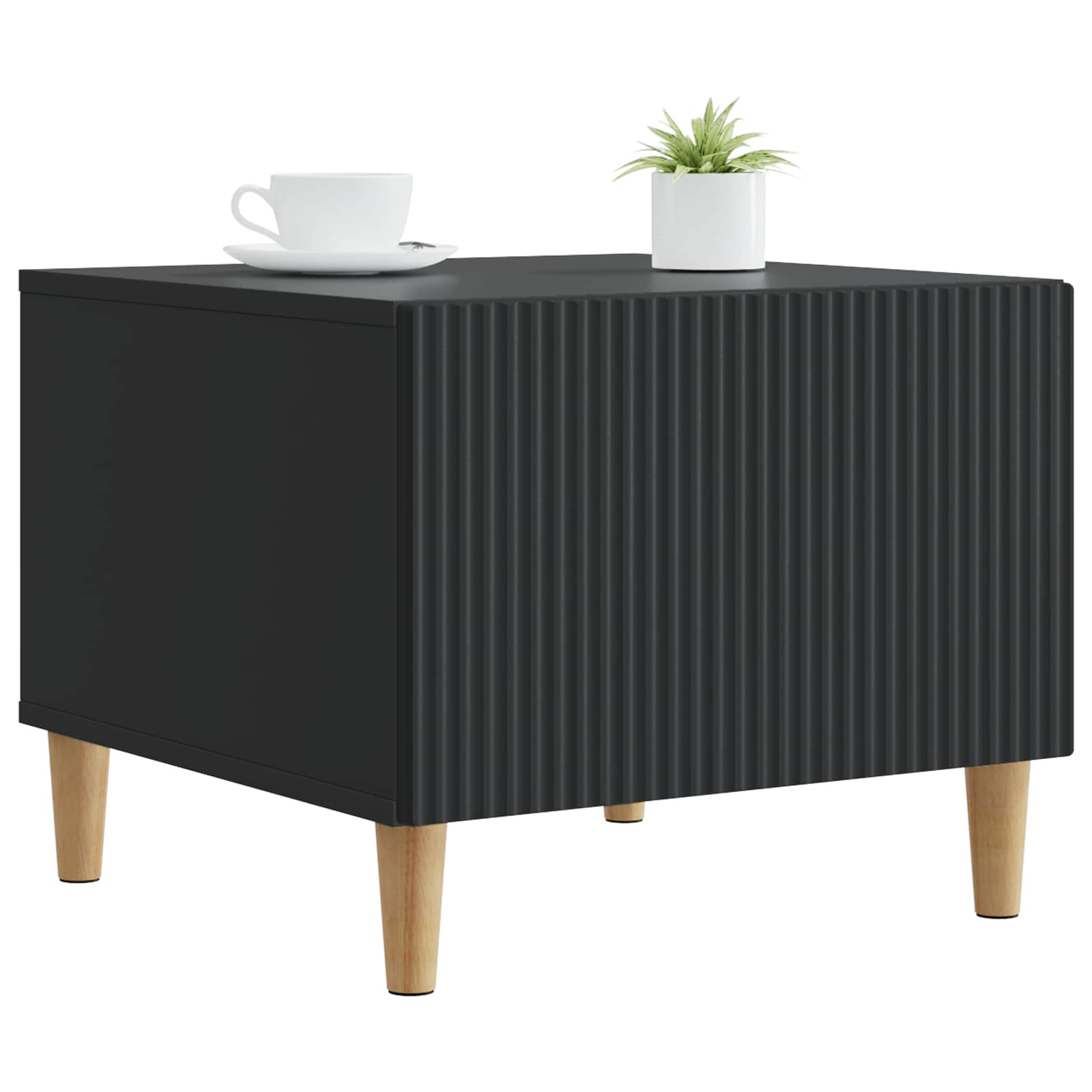 Tavolino da salotto Nero 49 x 50 x 40 cm Legno ingegnerizzato