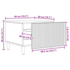 Tavolino da salotto con cassetto Rovere Sonoma 49 x 50 x 40 cm