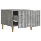 Tavolino da salotto con cassetto Grigio Cemento 49 x 50 x 40 cm