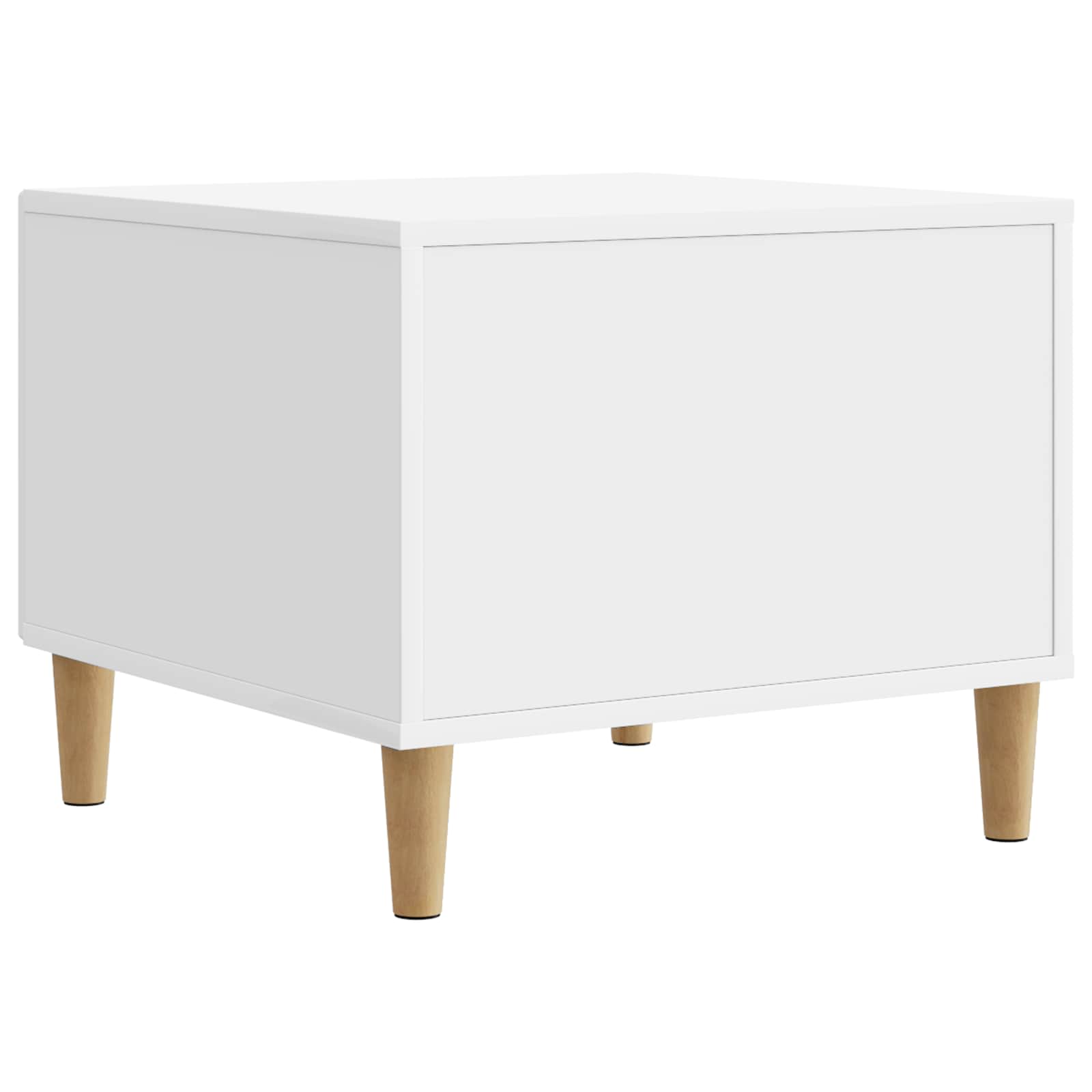Tavolino da salotto con cassetto Bianco Lucido 49 x 50 x 40 cm