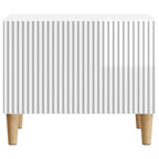 Tavolino da salotto con cassetto Bianco Lucido 49 x 50 x 40 cm