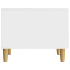 Tavolino da salotto con cassetto Bianco Lucido 49 x 50 x 40 cm