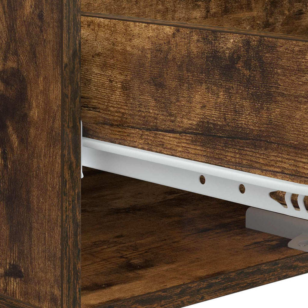 Tavolino da salotto con cassetto Rovere Fumo 49 x 50 x 40 cm