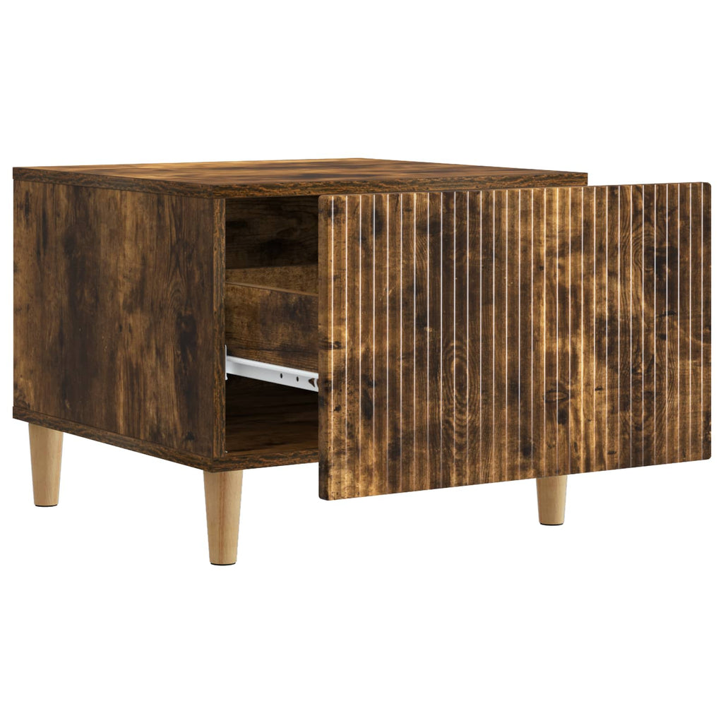 Tavolino da salotto con cassetto Rovere Fumo 49 x 50 x 40 cm