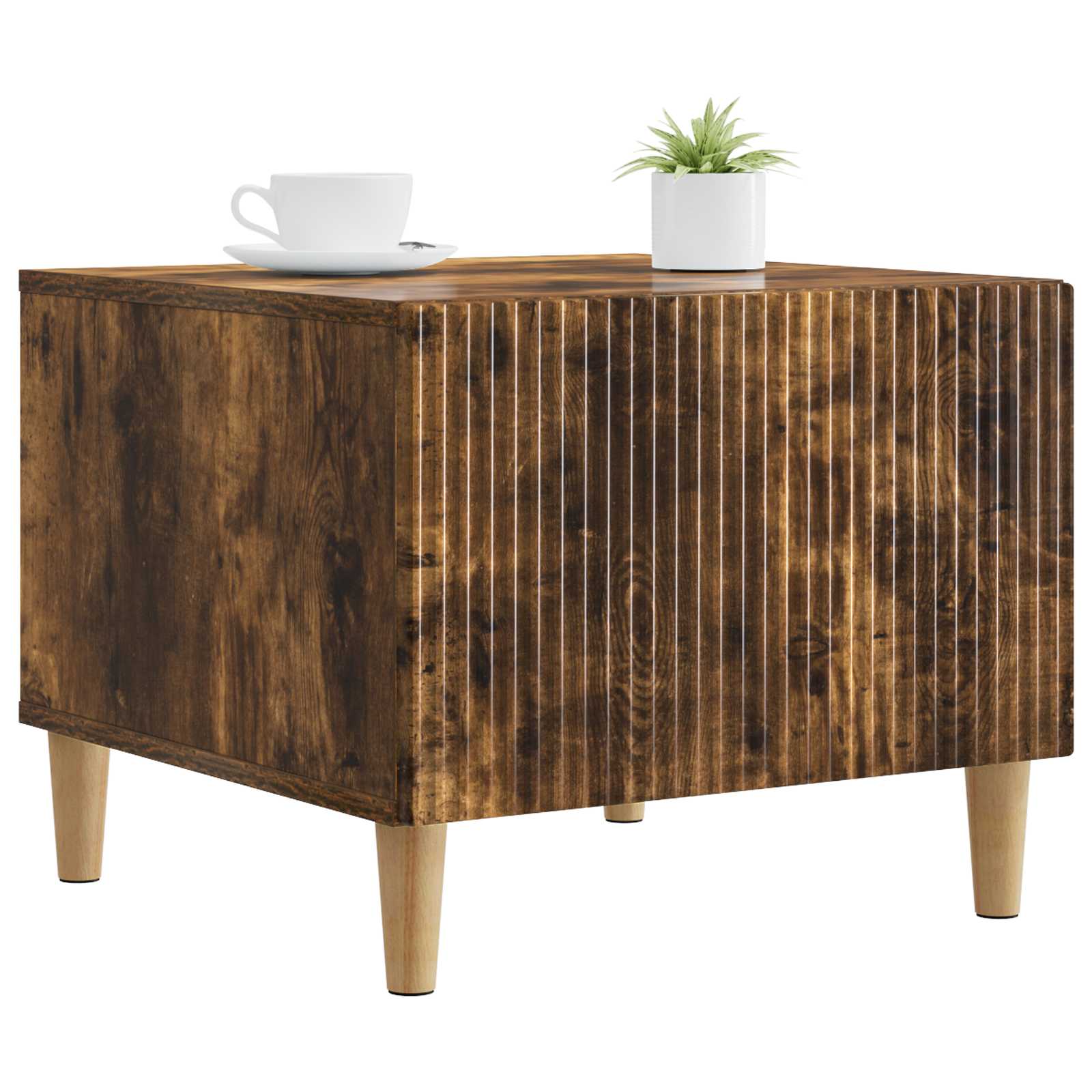 Tavolino da salotto con cassetto Rovere Fumo 49 x 50 x 40 cm