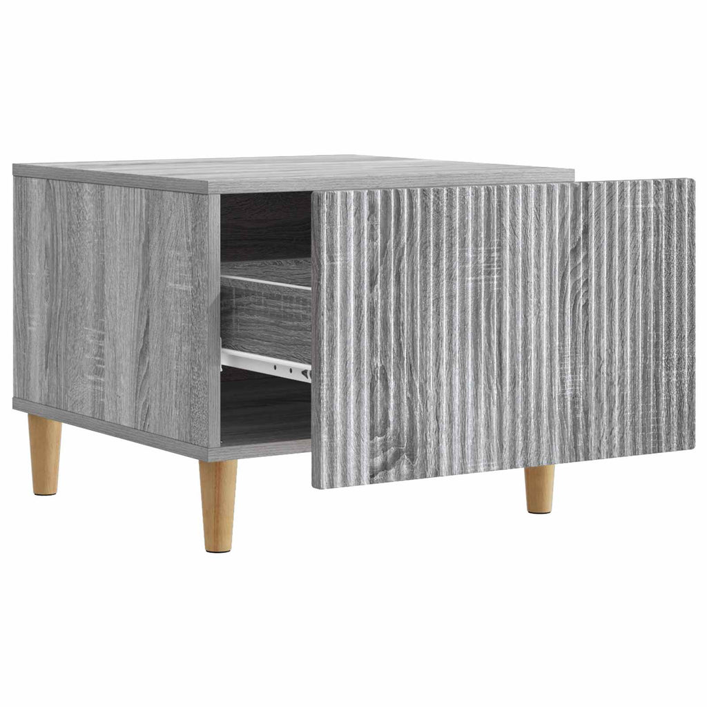 Tavolino da salotto con cassetto Grigio Sonoma 49 x 50 x 40 cm
