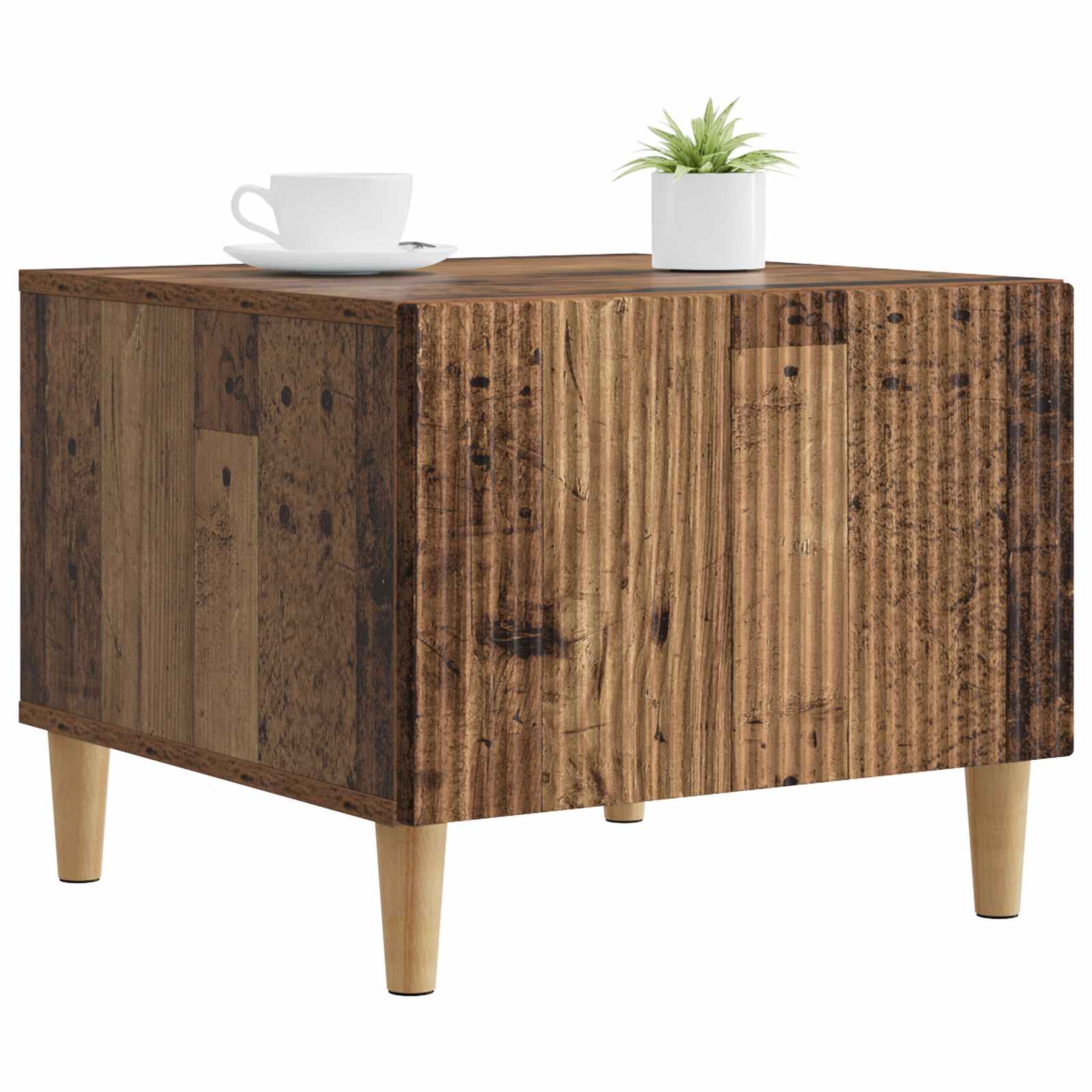 Tavolino da salotto con cassetto Legno antico 49 x 50 x 40 cm