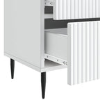 Armadio da Notte con cassetto 2 pcs Bianco 43 x 34,5 x 47,5 cm