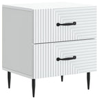 Armadio da Notte con cassetto 2 pcs Bianco 43 x 34,5 x 47,5 cm