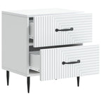 Armadio da Notte con cassetto 2 pcs Bianco 43 x 34,5 x 47,5 cm