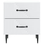 Armadio da Notte con cassetto 2 pcs Bianco 43 x 34,5 x 47,5 cm