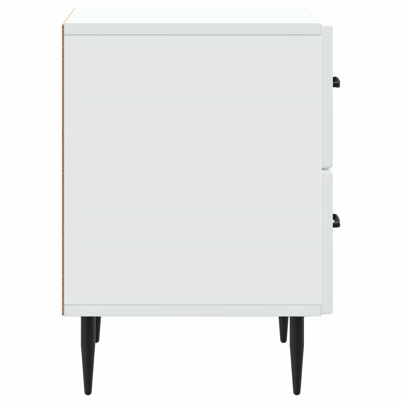 Armadio da Notte con cassetto 2 pcs Bianco 43 x 34,5 x 47,5 cm